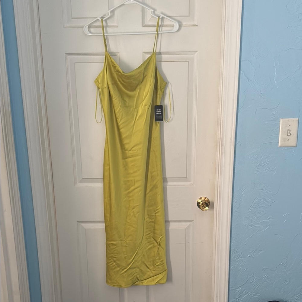 Express Vibrant Yellow/green Midi Dress